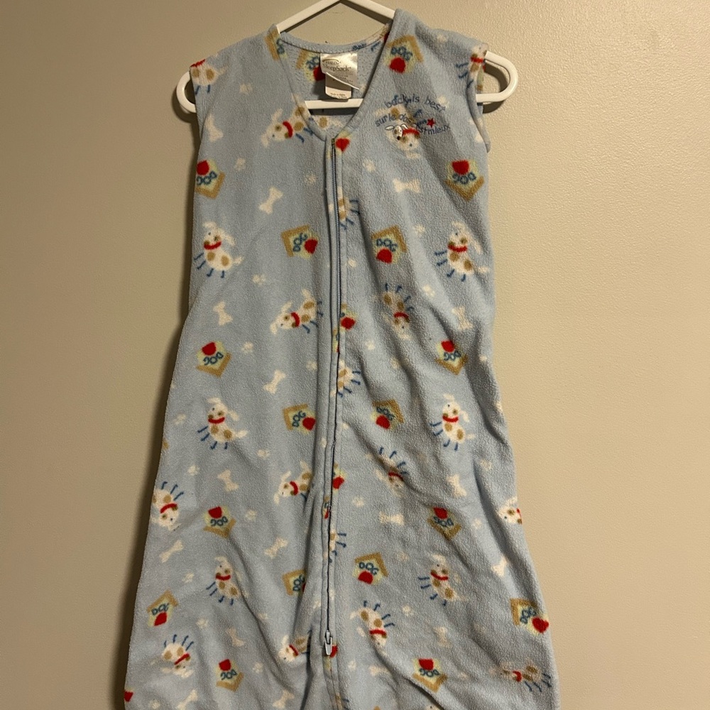 (3/$20) Halo 6/12m blue dog house sleep sack